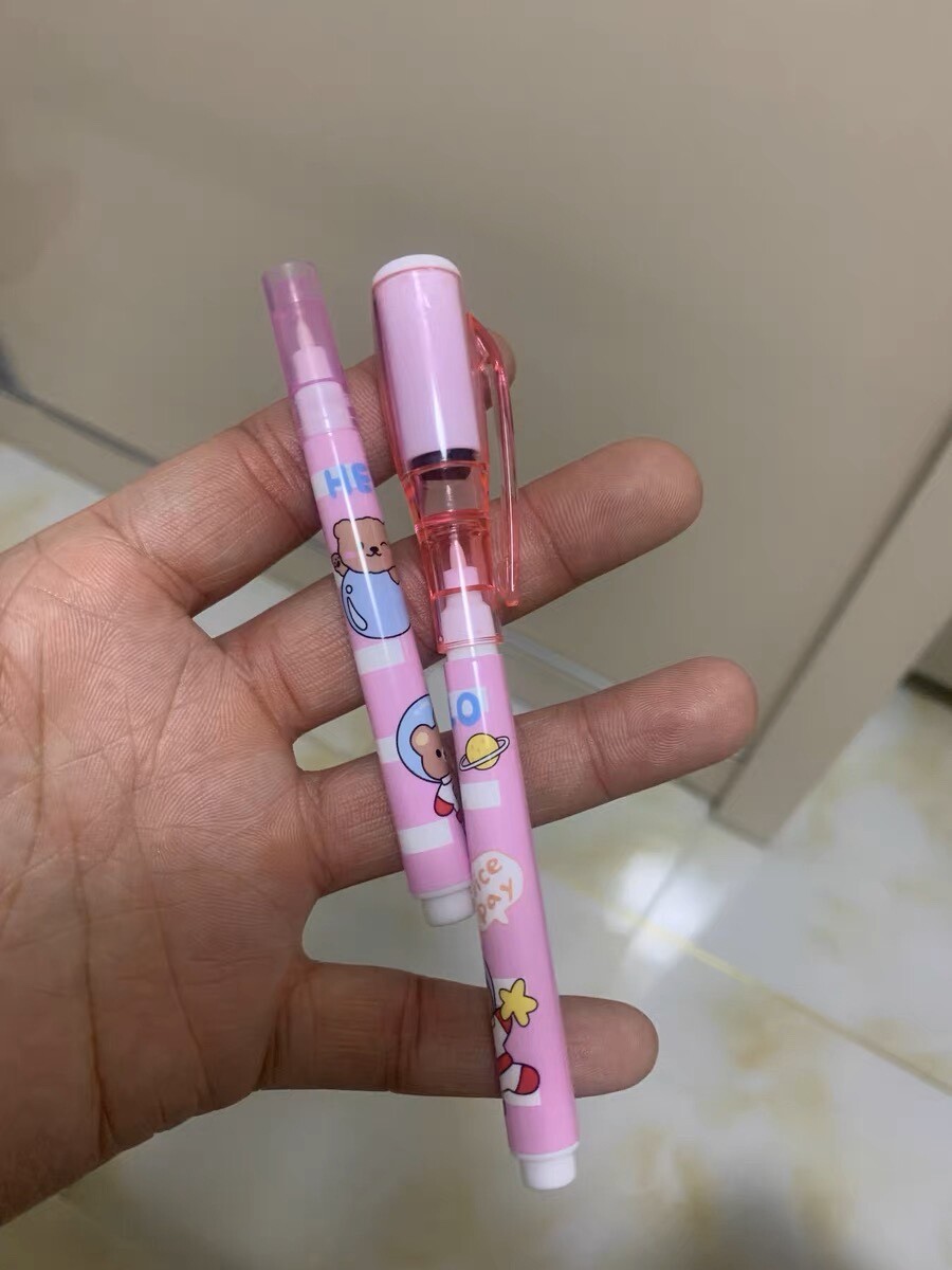 隐形荧光笔灯照笔夜光隐型笔带紫外线圆珠笔头网红秘密写字会发光的笔