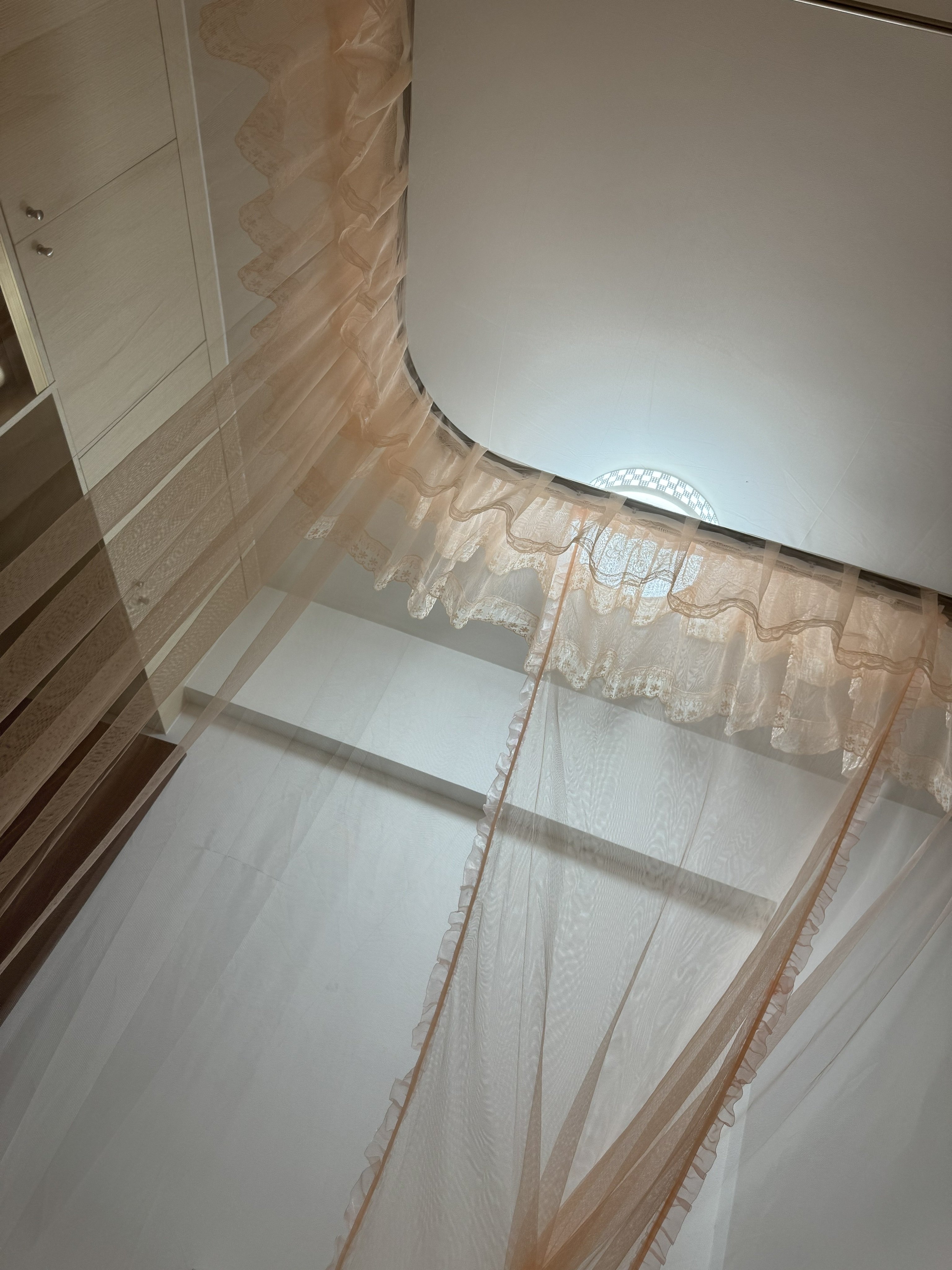 拉幕导轨蚊帐挂墙式加厚加密u型公主风婚庆1.8m床1