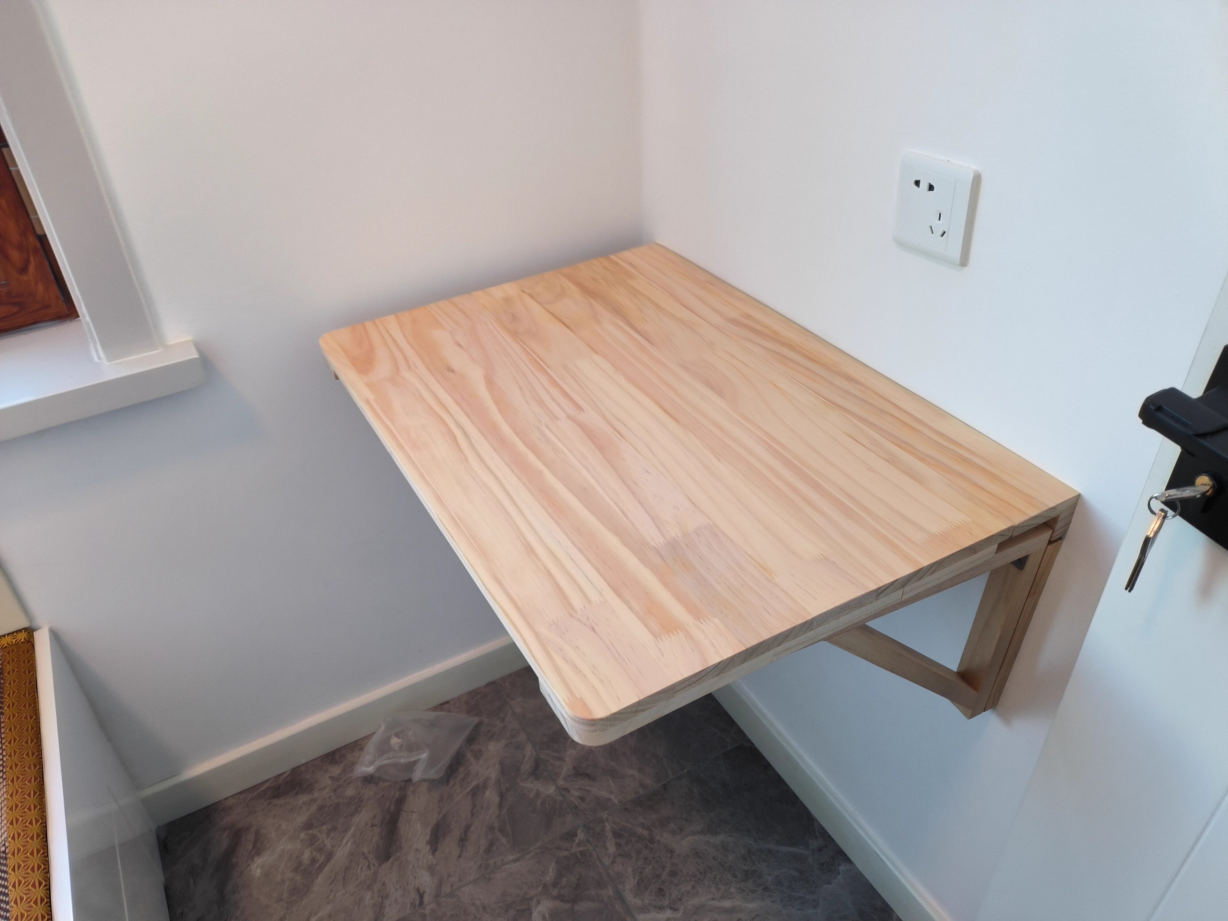 壁挂折叠桌餐桌挂墙可折叠可挂墙式折叠台面板靠墙悬空架一字隔板