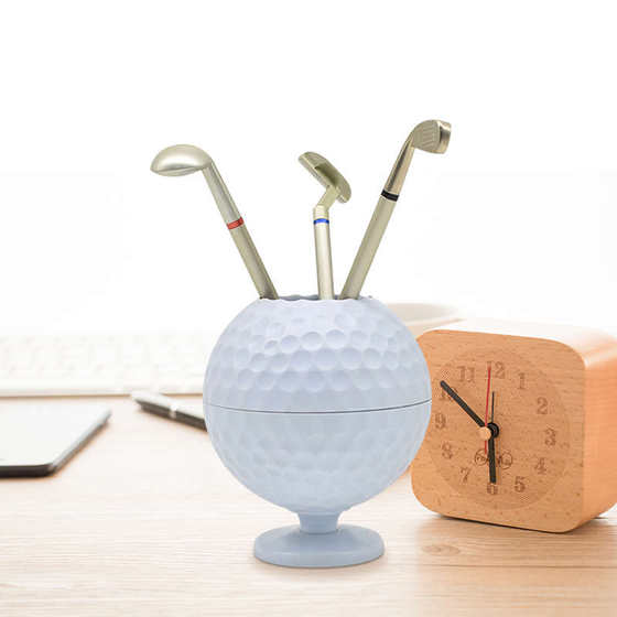 Student Prize Creative Desktop Decoration Ornaments Practical Golf Ball Pen Holder Set with Three Club Pen
Student Prize Creative Desktop Decoration Ornaments Practical Golf Ball Pen Holder Set with Three Club Pen
