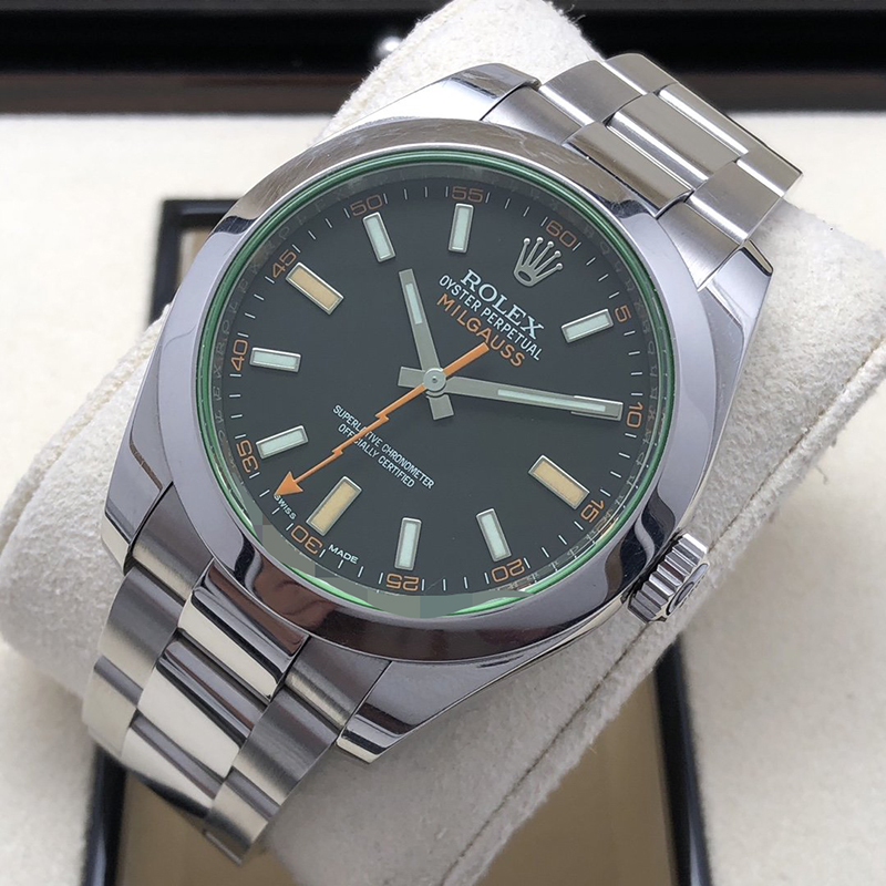 8新劳力士绿玻璃闪电针自动机械表手表男表116400活动 - 拍卖