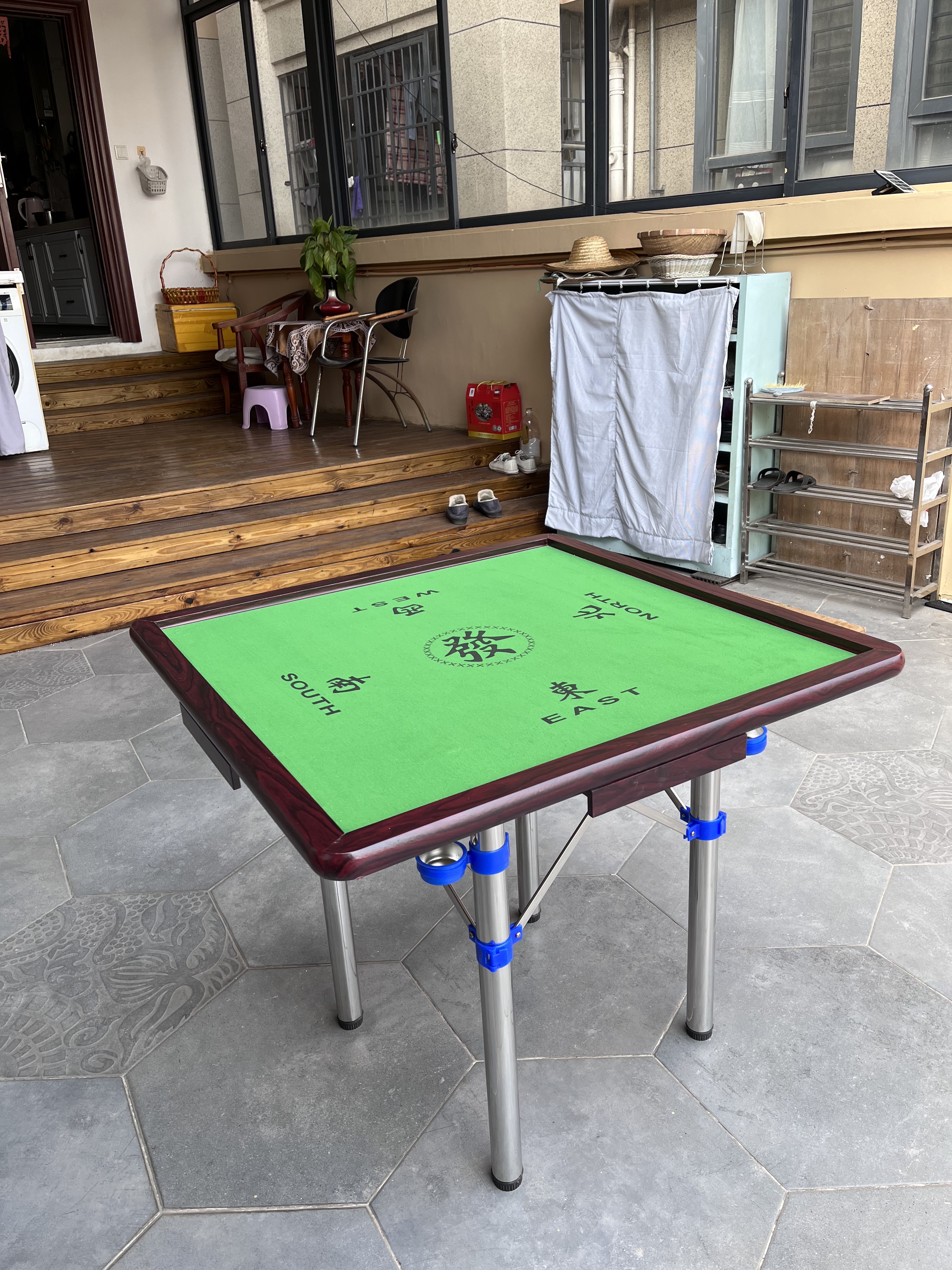 家用折叠麻将桌多功能简易宿舍桌子两用型手搓棋牌桌手动麻雀台桌