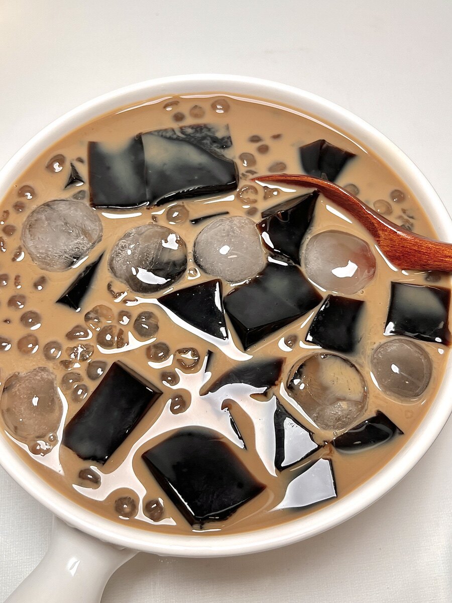 展艺烧仙草粉100g*2自制黑凉粉芋圆套餐奶茶店商用家用烘培原料粉