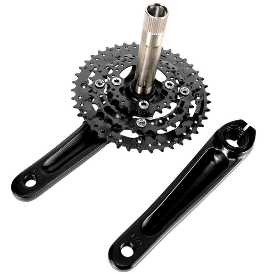 New Mountain Bike Hollow 통합 치아 크랭크 세트 3 디스크 27 단 30 단 수정 및 업그레이드 범용 New Mountain Bike Hollow 통합 치아 크랭크 세트 3 디스크 27 단 30 단 수정 및 업그레이드 범용