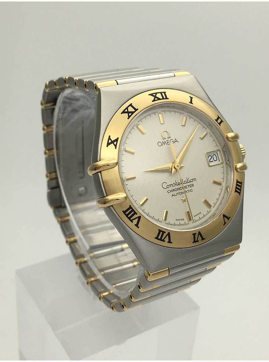 无保留价[9.5新]欧米茄18k黄金-精钢自动机械男表欧米茄正品
