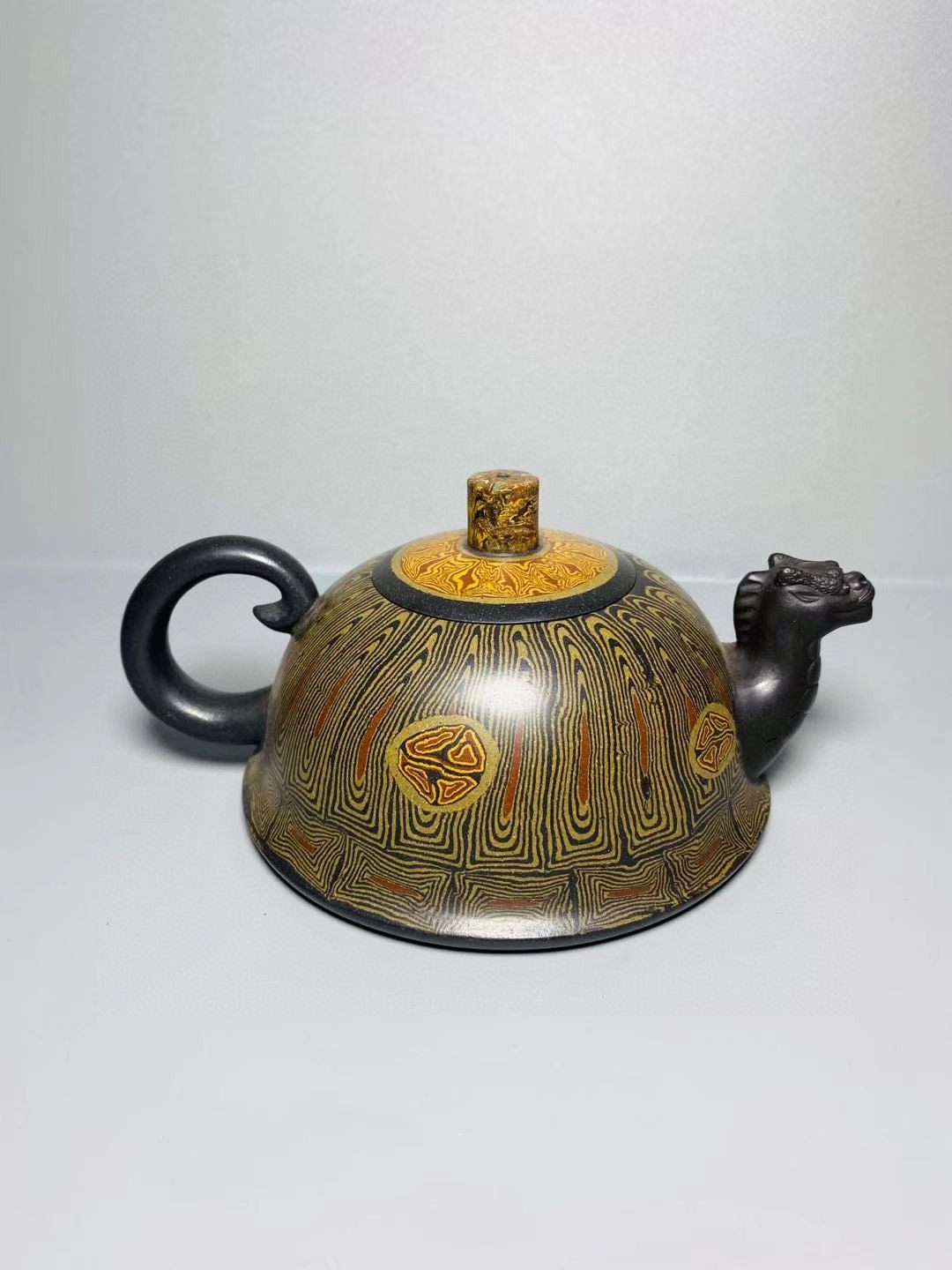 全手工绞泥龙紫砂壶-zs18237