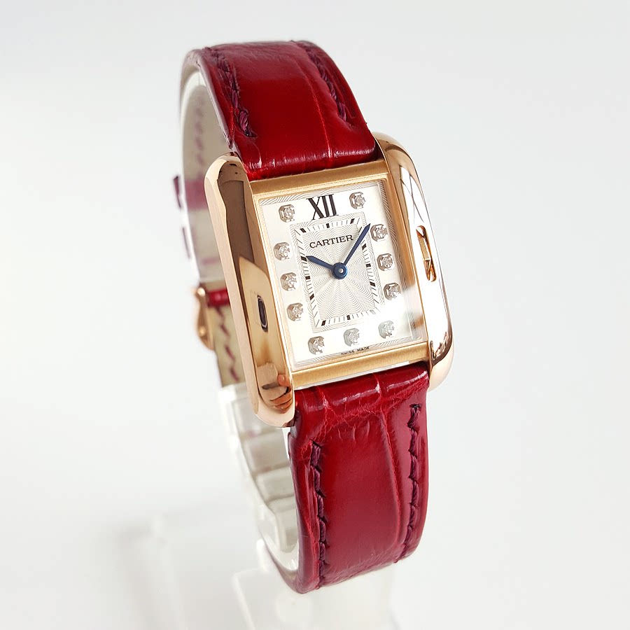 1折公价86500卡地亚坦克系列石英女士手表女表9.8新wjta0007