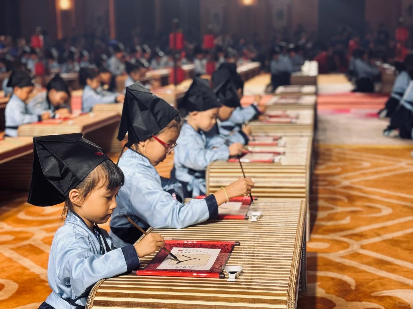 幼儿园开笔礼套装描红人字帖手提袋收纳便携收纳套装儿童一年级开学