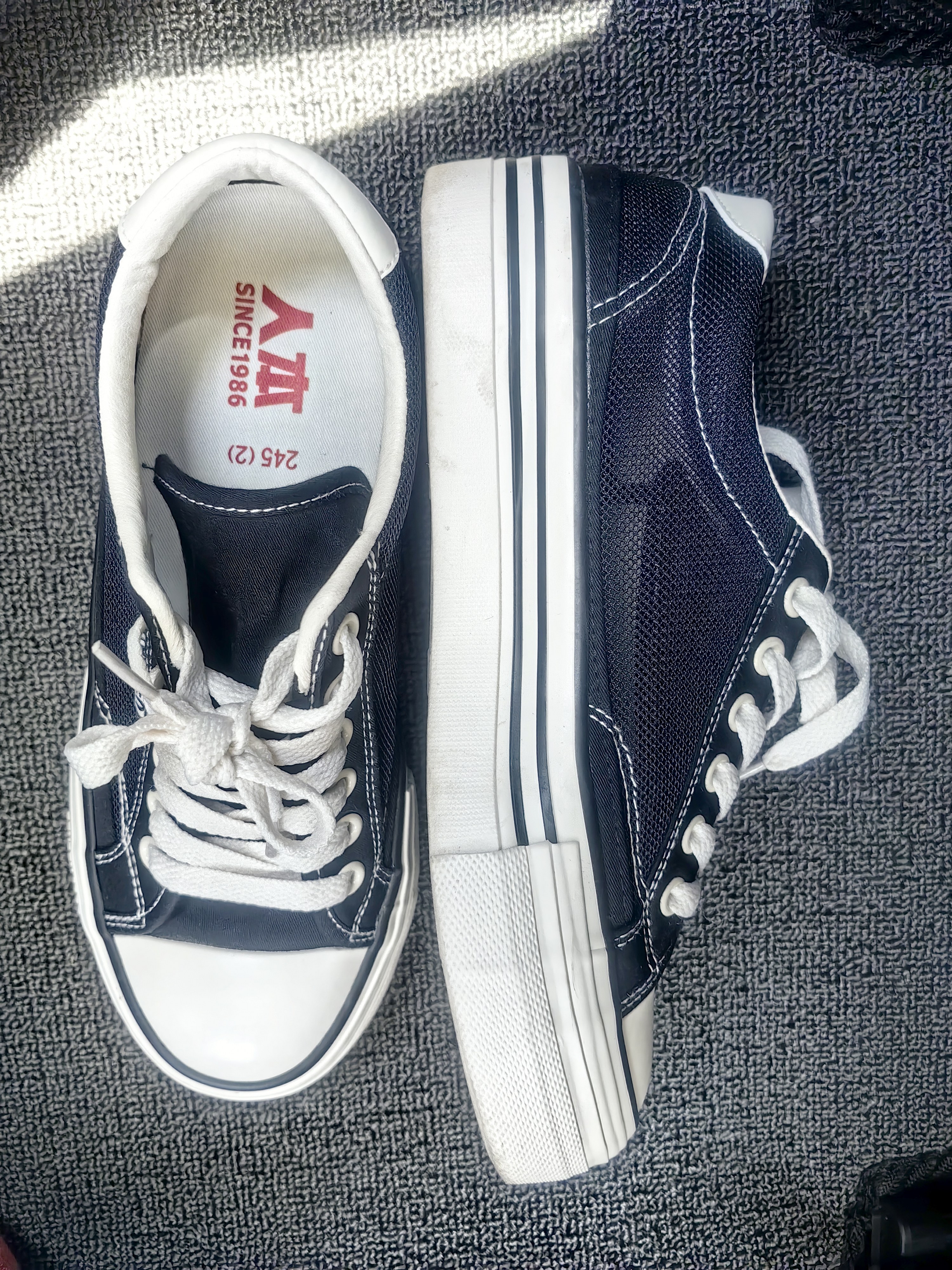 人本帆布鞋女夏款2025年新款网鞋女透气网面厚底夏镂空百搭板鞋女