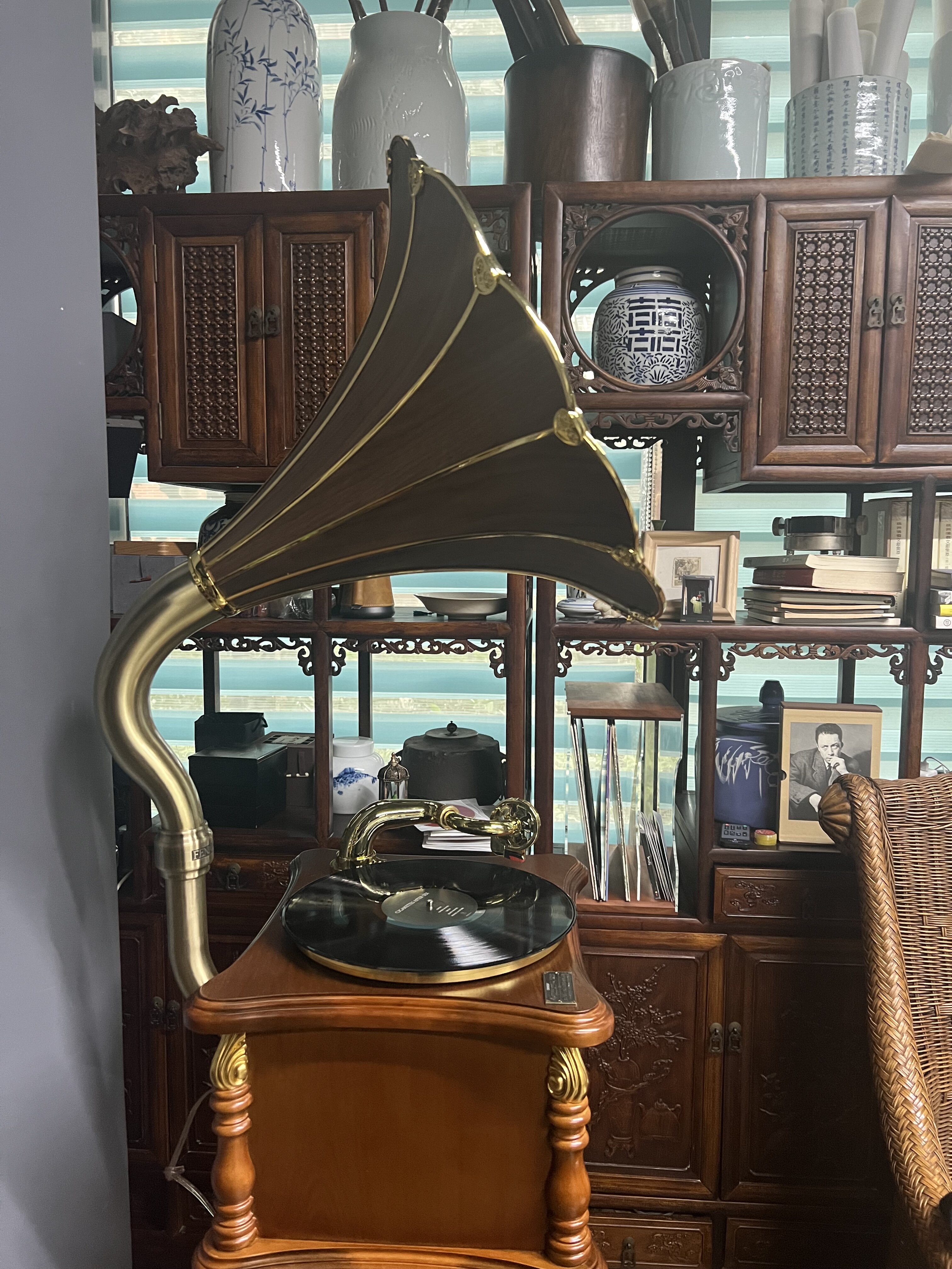 梵尼诗留声机复古25黑胶唱片机电唱机欧式家用客厅音响蓝牙音箱