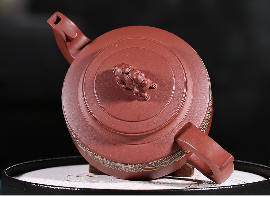 【一元起拍】国助工 顾国芳 底槽青玉带壶 保正品宜兴紫砂壶名家