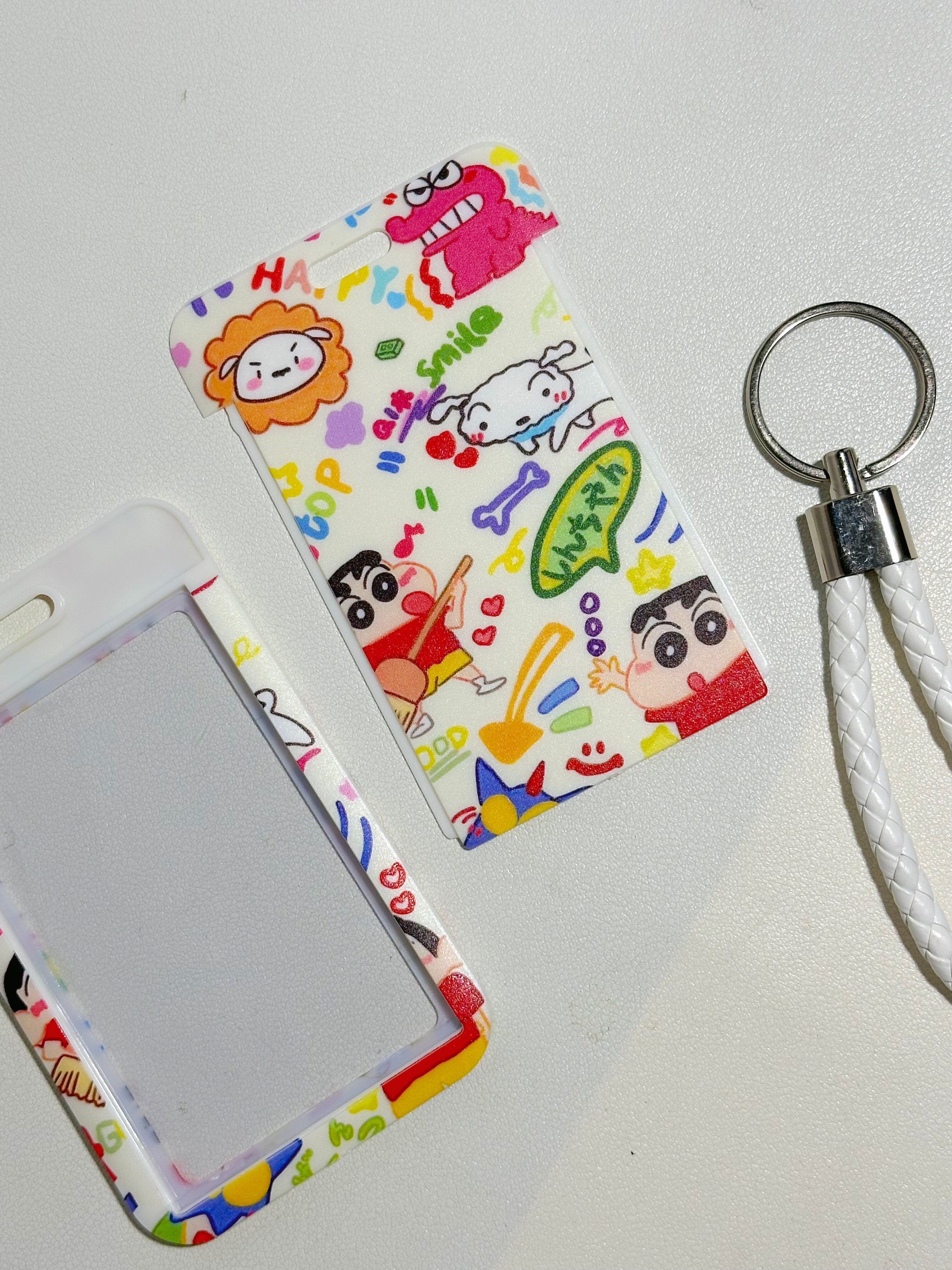 卡通涂鸦小新学生证件套食堂饭卡胸牌卡套校园卡公交羊城通地铁门禁