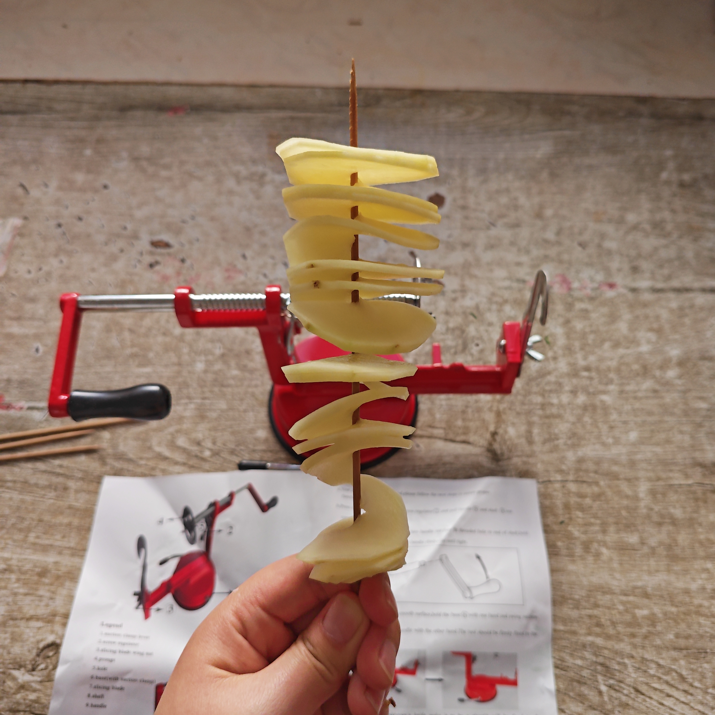 手动薯塔机马铃薯切片机韩式旋风土豆机水果刀创意厨房