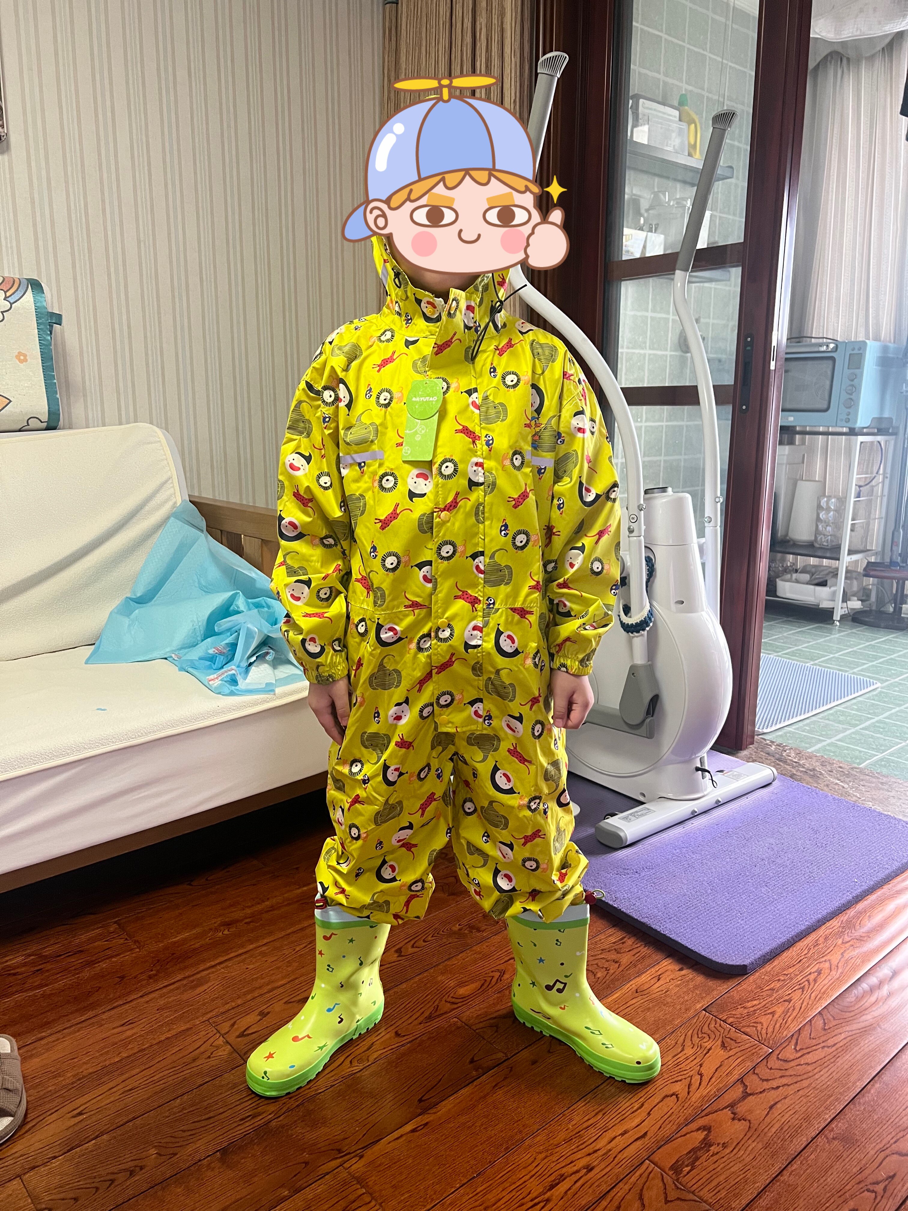 儿童雨衣连体儿童雨衣男童女童幼儿园小学生宝宝雨衣雨鞋套装卡通