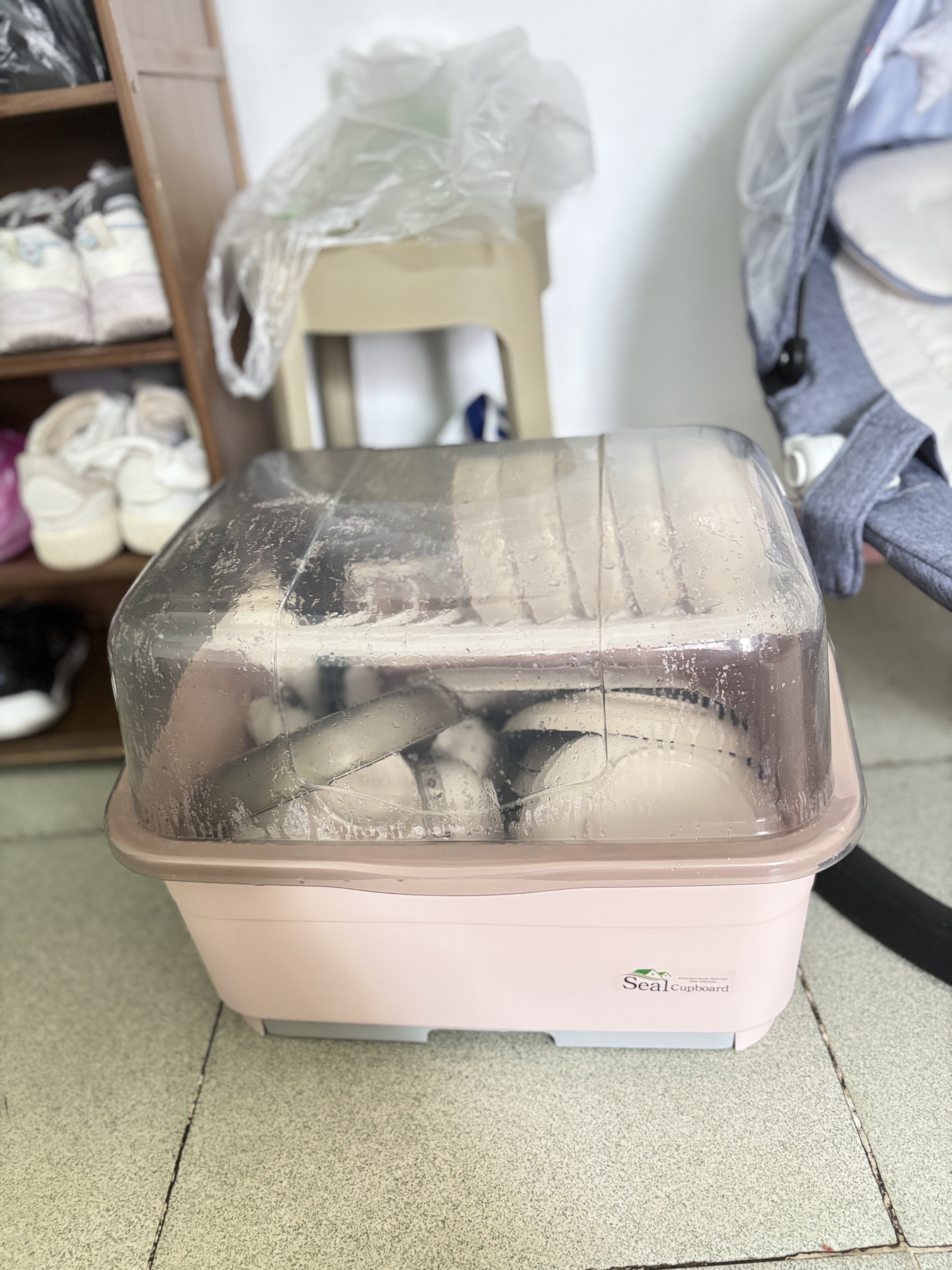 家用厨房碗柜塑料沥水碗架带盖碗筷碗盘碗碟置物架台面放碗收纳盒