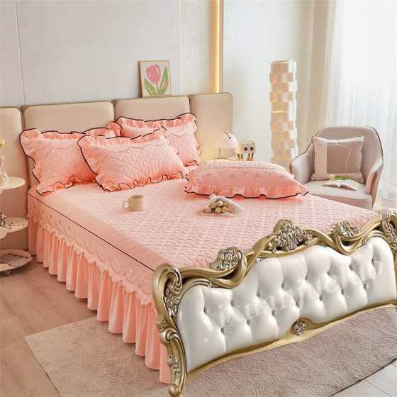 New four-season European style bed-tailless cotton lace bed skirt thickened non-slip warm bed cover both sides skirt bed cover sheet
New four-season European style bed-tailless cotton lace bed skirt thickened non-slip warm bed cover both sides skirt bed cover sheet