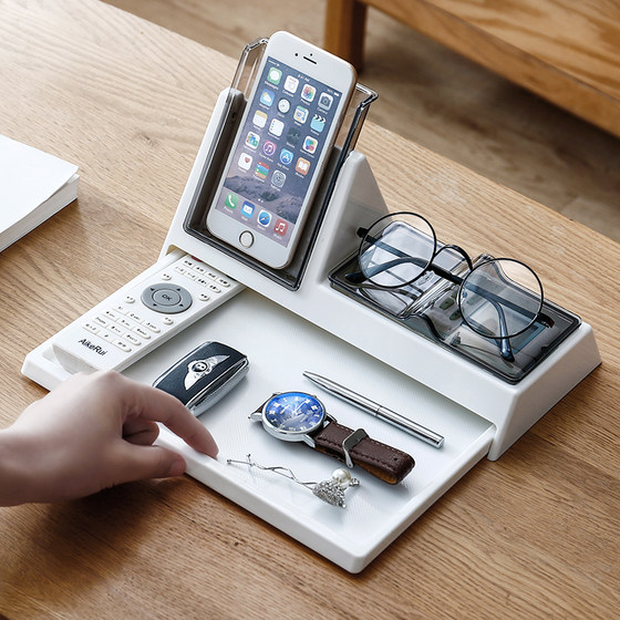 Desktop storage box storage rack bedroom bedside desktop mobile phone stand glasses frame remote control key storage box
Desktop storage box storage rack bedroom bedside desktop mobile phone stand glasses frame remote control key storage box