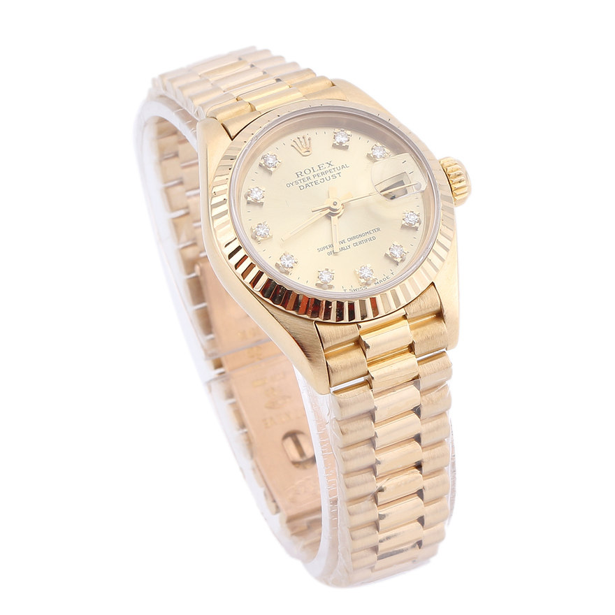 【拍下立减500元】9.5新劳力士日志型后镶钻69178自动机械女表