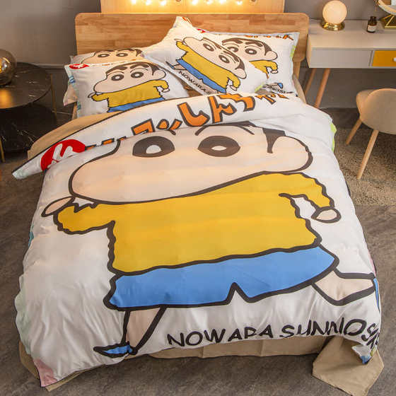 만화 귀여운 Crayon Shin-chan 소년 어린이 털이 이불 커버 150x200 학생 단일 퀼트 커버 사계절 만화 귀여운 Crayon Shin-chan 소년 어린이 털이 이불 커버 150x200 학생 단일 퀼트 커버 사계절