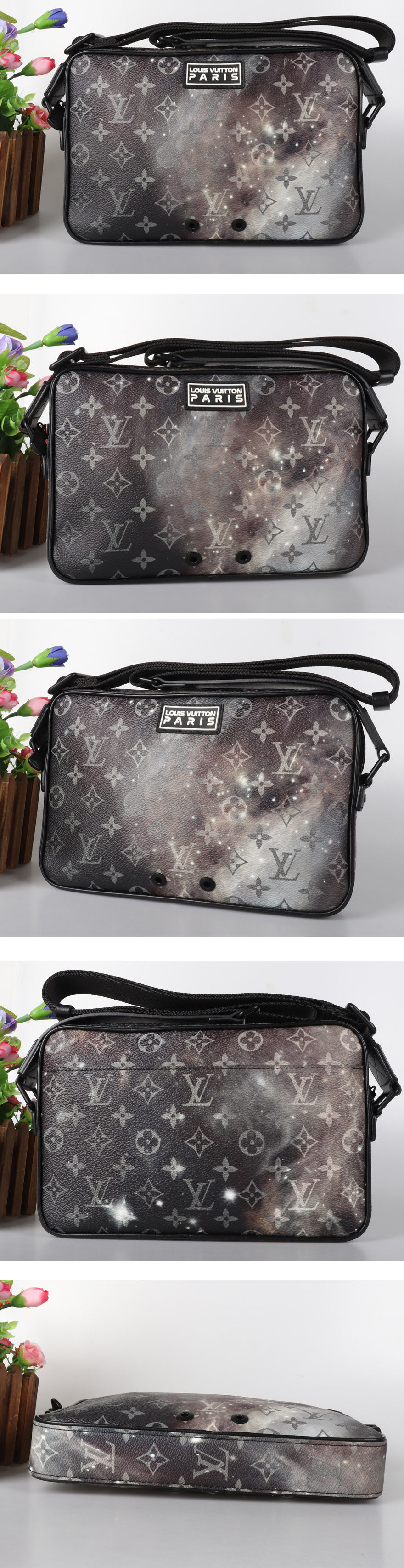 【1元起拍】9.8新路易威登lv男士限量款星空单肩斜挎包 正品