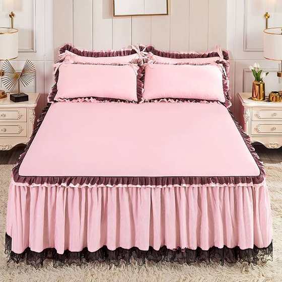 Korean style bed skirt single piece lace lace bed cover sheet princess dust cover anti-slip bed cover skirt style bed cover wash cotton
Korean style bed skirt single piece lace lace bed cover sheet princess dust cover anti-slip bed cover skirt style bed cover wash cotton