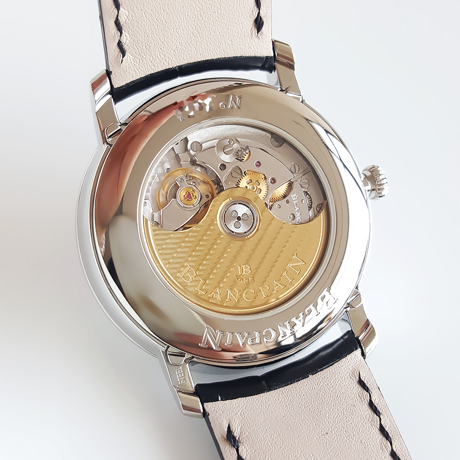 正品宝珀瑞士手表男经典系列月相显示自动机械9.8新6654-1127-55b