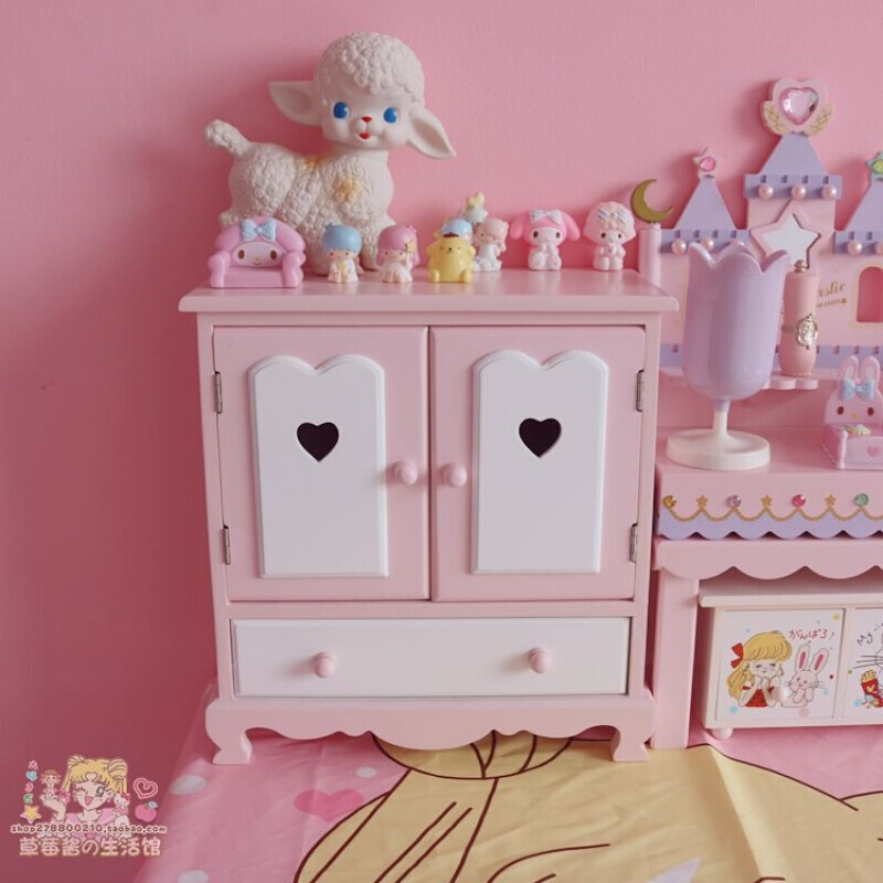 Girl Heart Cabinet Small Cabinet Soft Sister 2 Pink Cute Desktop