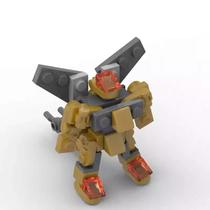 Suitable for (three-headed golden dragon robot-can be directly and freely deformed) flying dragon mecha MOC building blocks small