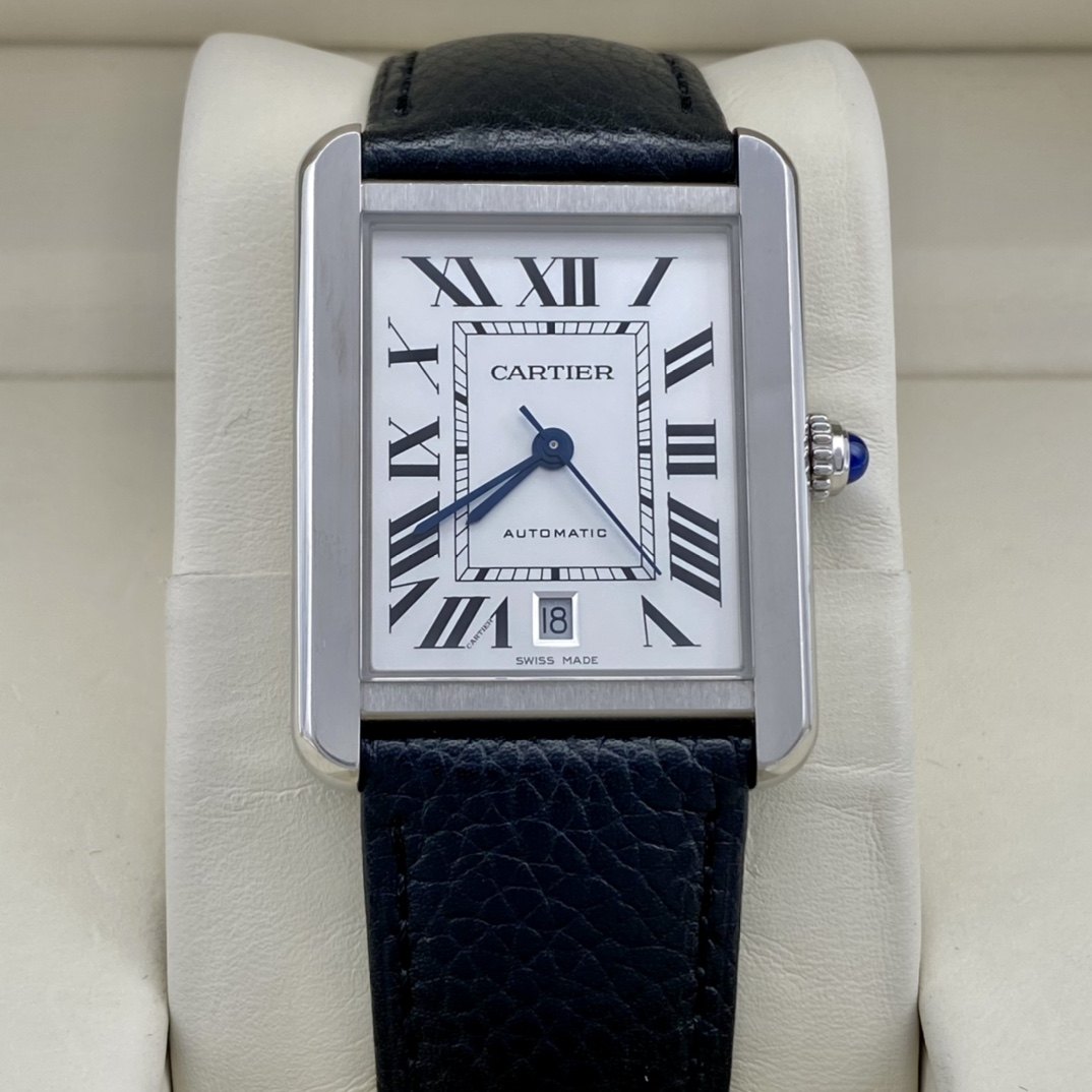 20年6月「95新」卡地亚坦克系列型号wsta0029男手表31 x 40.85mm