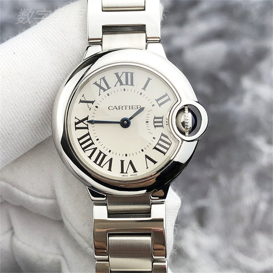 一口价正品[9.8新]卡地亚蓝气球手表石英女表w69010z4公价35600元