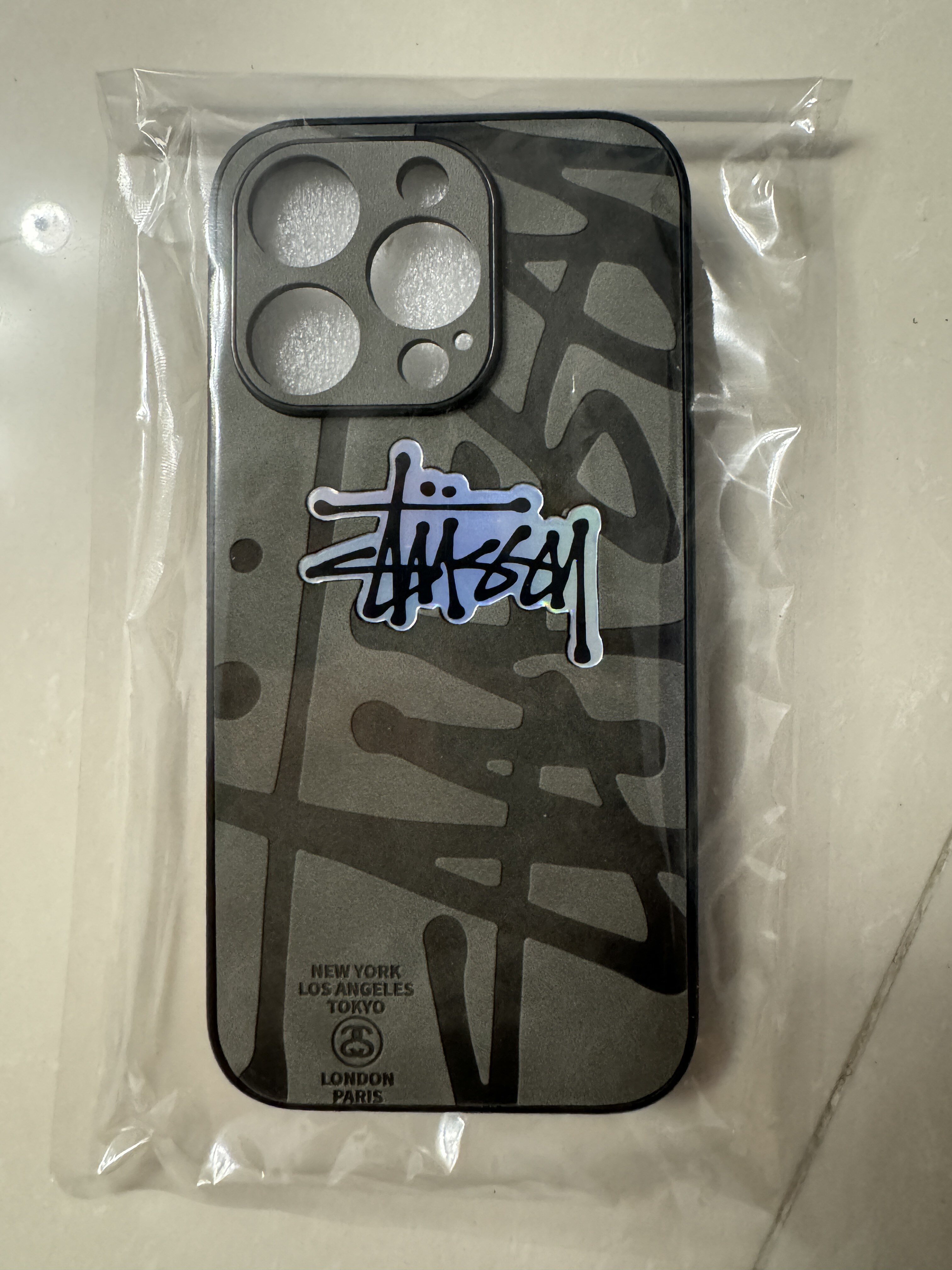 潮牌stussy斯图西适用苹果16promax手机壳15promax个性镭射iphone15