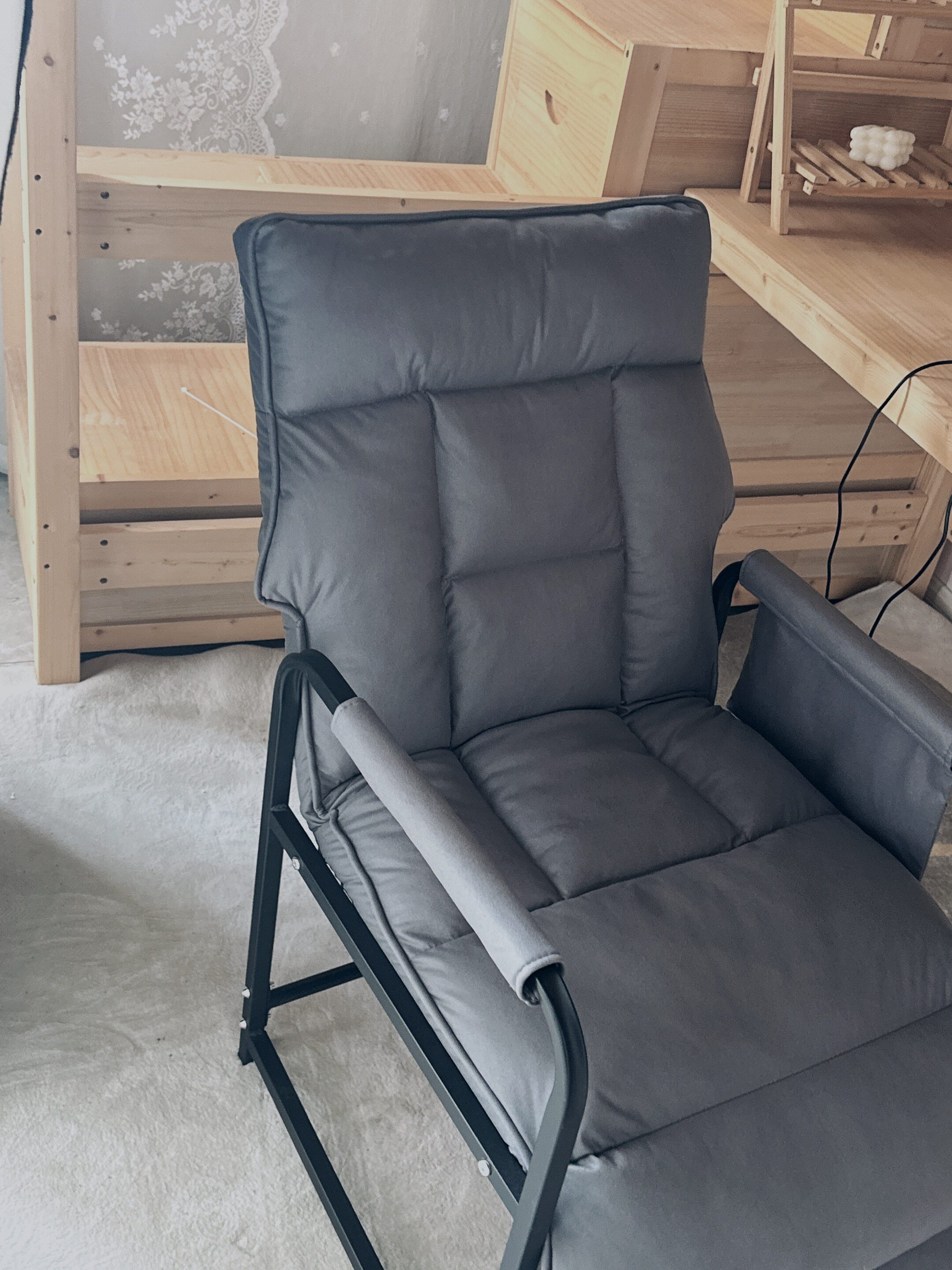 躺椅午休午睡神器办公室折叠靠背椅可坐可躺电脑椅两用懒人沙发椅