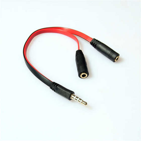 컴퓨터 및 휴대폰 3.5mm 2 인 오디오 케이블 가라오케 어댑터 헤드폰 마이크 2-in-1 연결 컴퓨터 및 휴대폰 3.5mm 2 인 오디오 케이블 가라오케 어댑터 헤드폰 마이크 2-in-1 연결