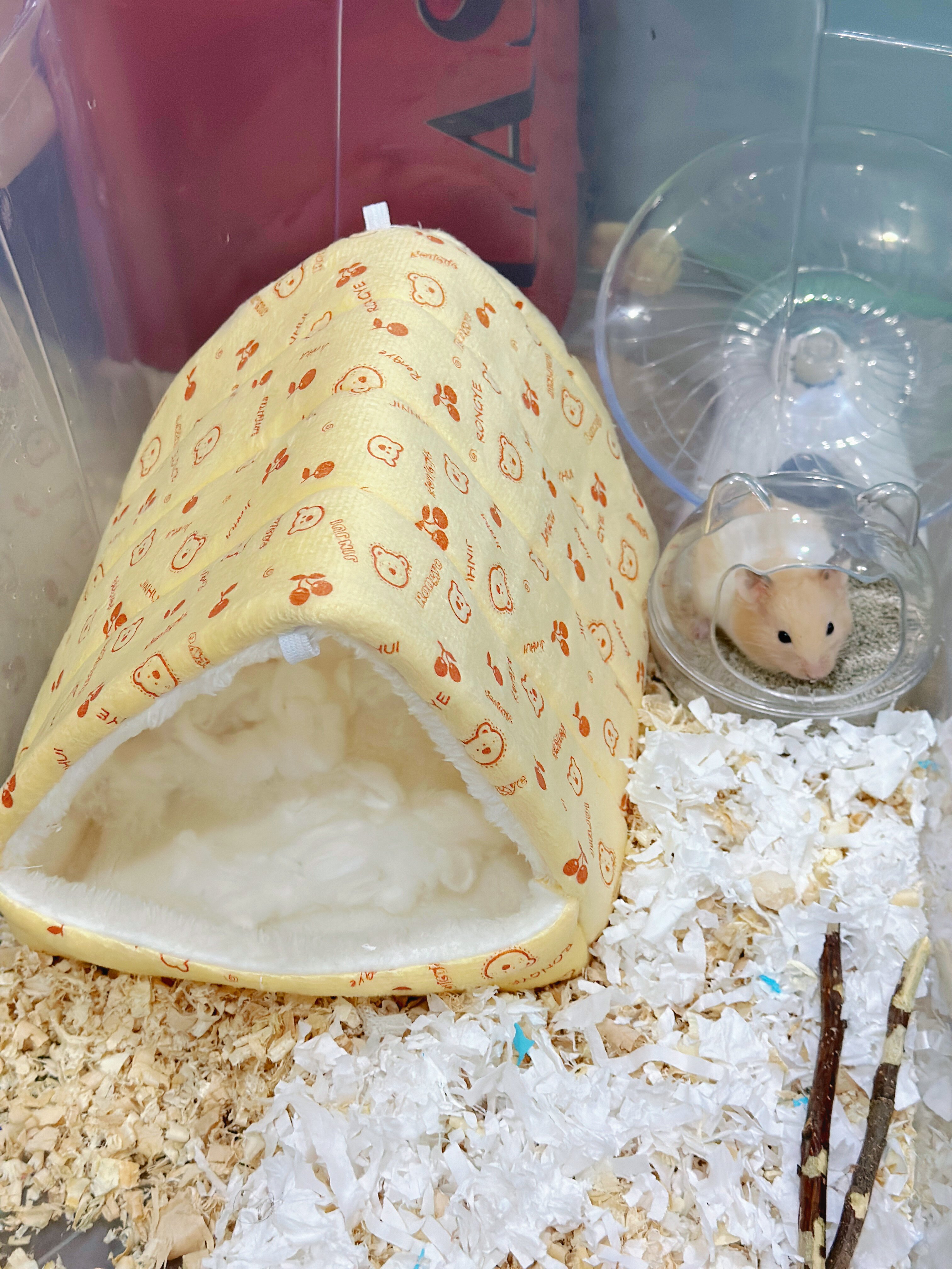 仓鼠棉窝睡窝金丝熊用品过冬天的保暖睡房小窝棉花小屋子保暖用品
