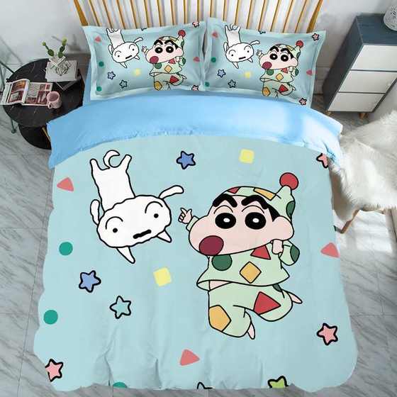 만화 귀여운 Crayon Shin-chan 소년 어린이 털이 이불 커버 150x200 학생 단일 퀼트 커버 사계절 만화 귀여운 Crayon Shin-chan 소년 어린이 털이 이불 커버 150x200 학생 단일 퀼트 커버 사계절