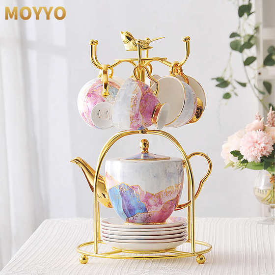 Moyyo 유럽 스타일의 금도 도금 조류 스탠드 커피 컵 접시 컵 접시 랙 거꾸로 배수구 컵 스탠드 차 컵 스탠드 가정용 Moyyo 유럽 스타일의 금도 도금 조류 스탠드 커피 컵 접시 컵 접시 랙 거꾸로 배수구 컵 스탠드 차 컵 스탠드 가정용