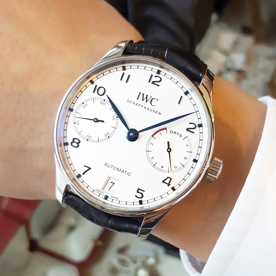[人气款葡7]万国葡萄牙系列七日链机械手表男士正品98新iw500107