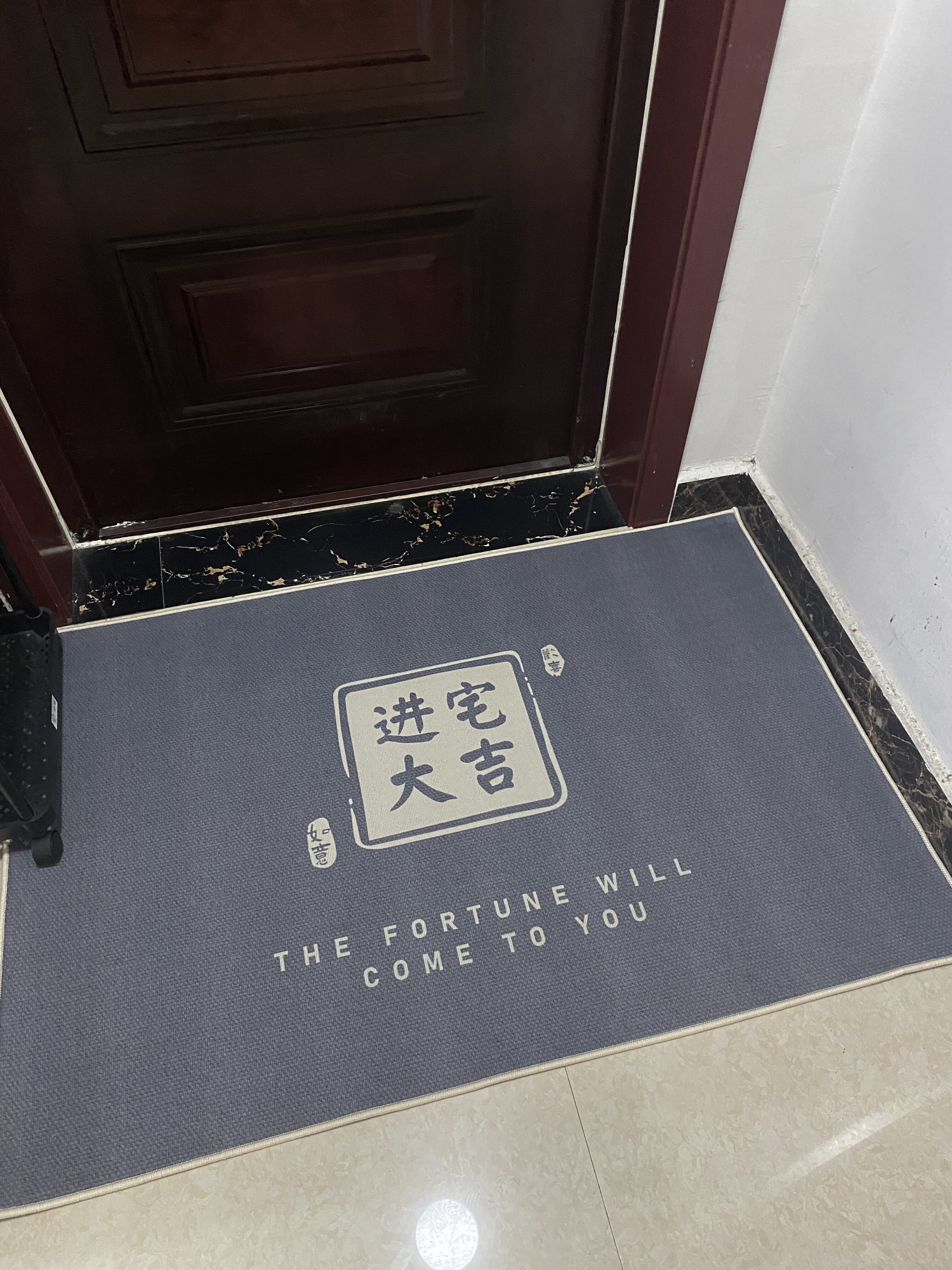 进宅大吉入户门垫进门地垫耐脏免洗大门口脚垫门外可裁剪玄关地毯