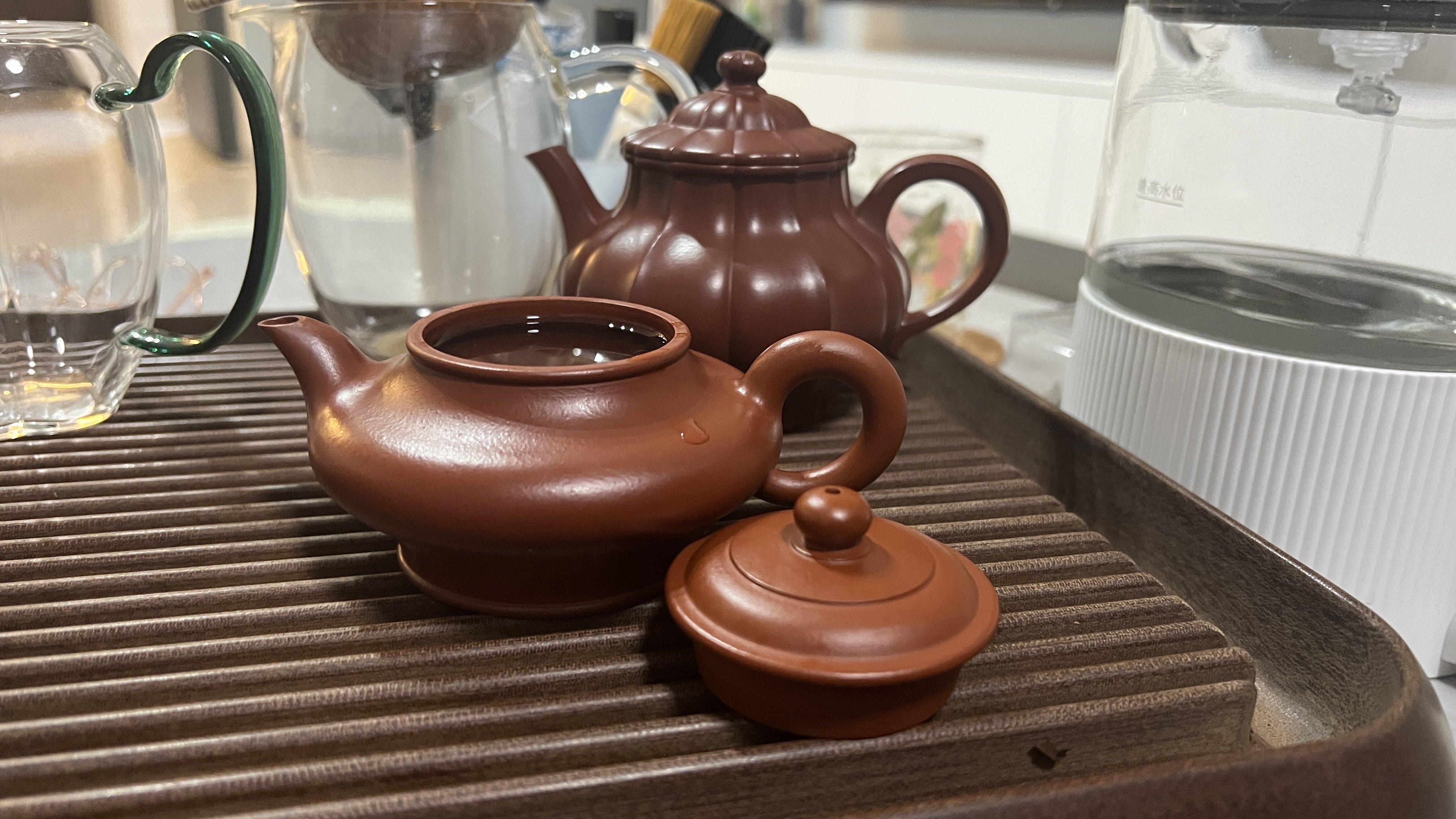 陶灵天下宜兴紫砂壶纯手工黄龙山原矿朱泥虚扁小茶壶泡茶男士茶壶