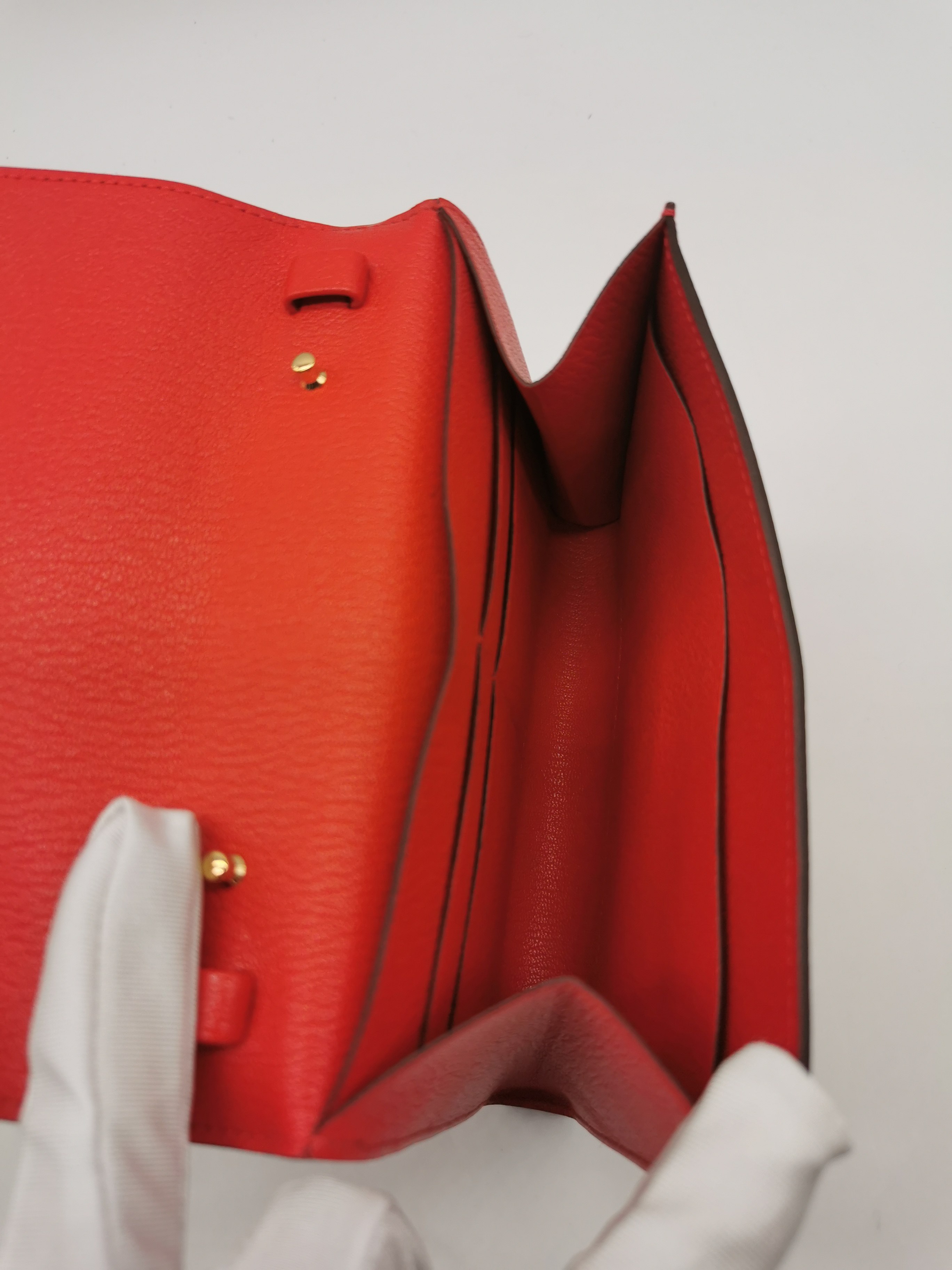 99新 hermes 爱马仕 click红色金扣斜挎包 d刻