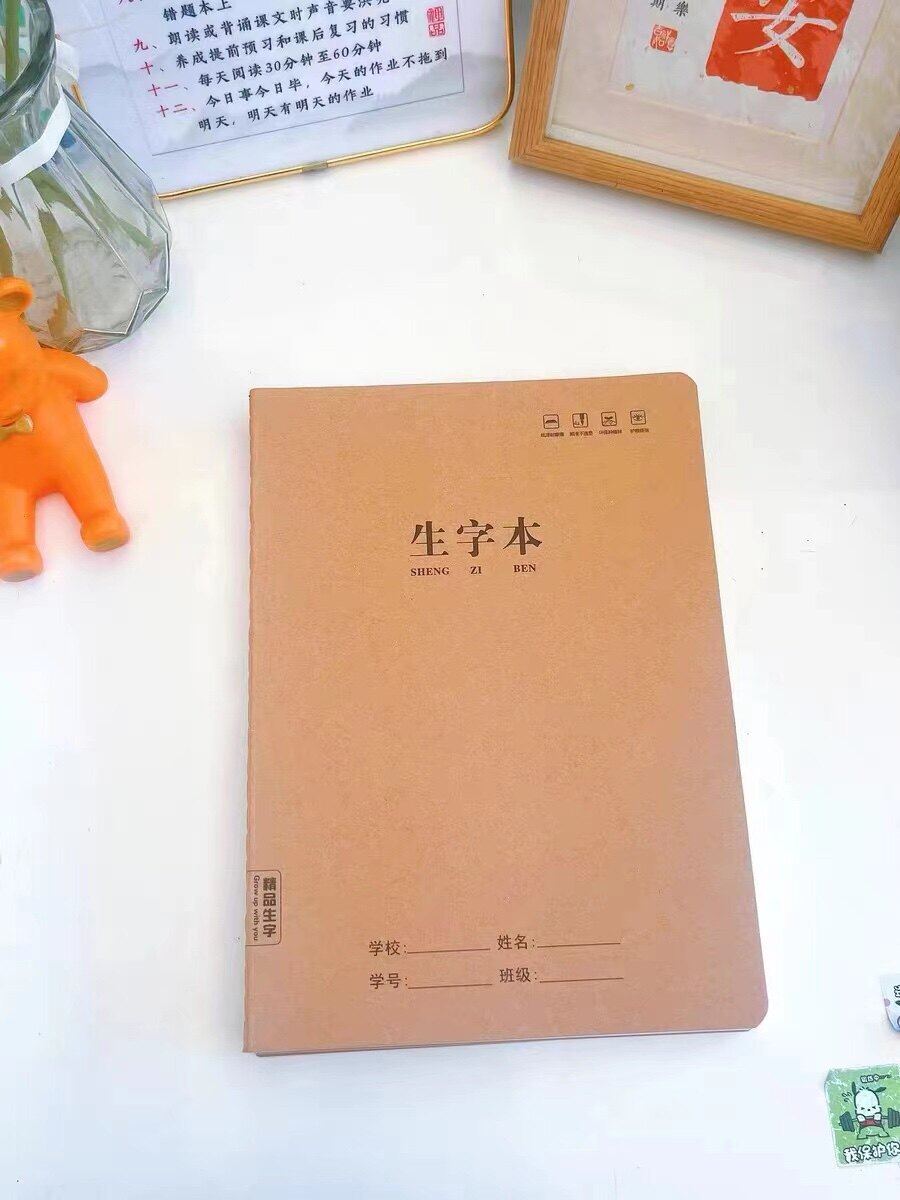 牛皮生字本16k防近视练字作业本大号硬笔拼音本小学一二年级全国统一