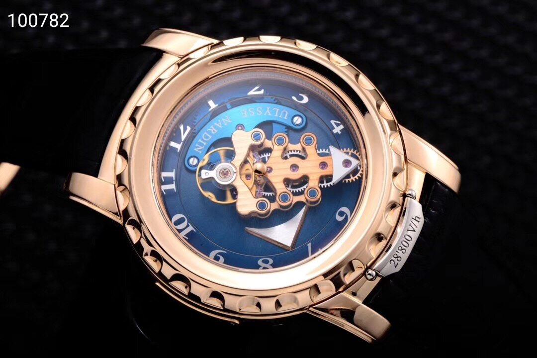 5新]雅典奇想18k金卡罗素陀飞轮机械男表 026-88