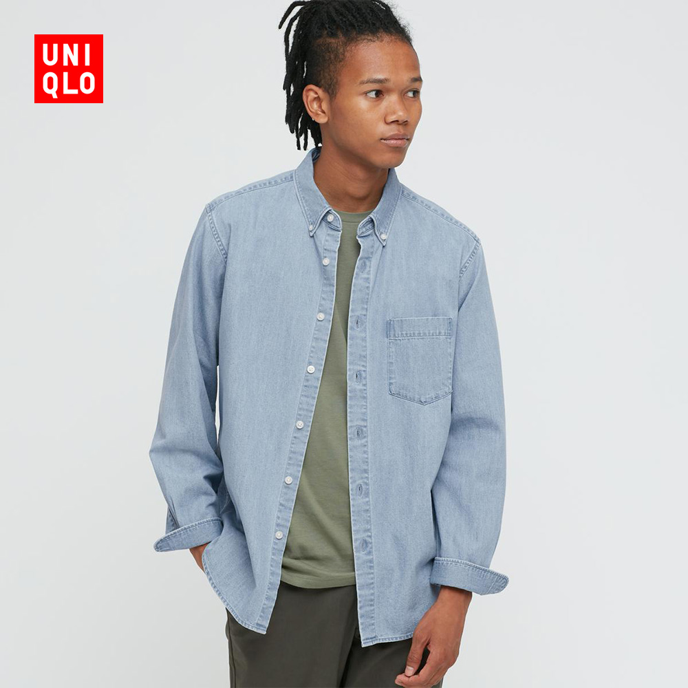 uniqlo优衣库男装牛仔衬衫