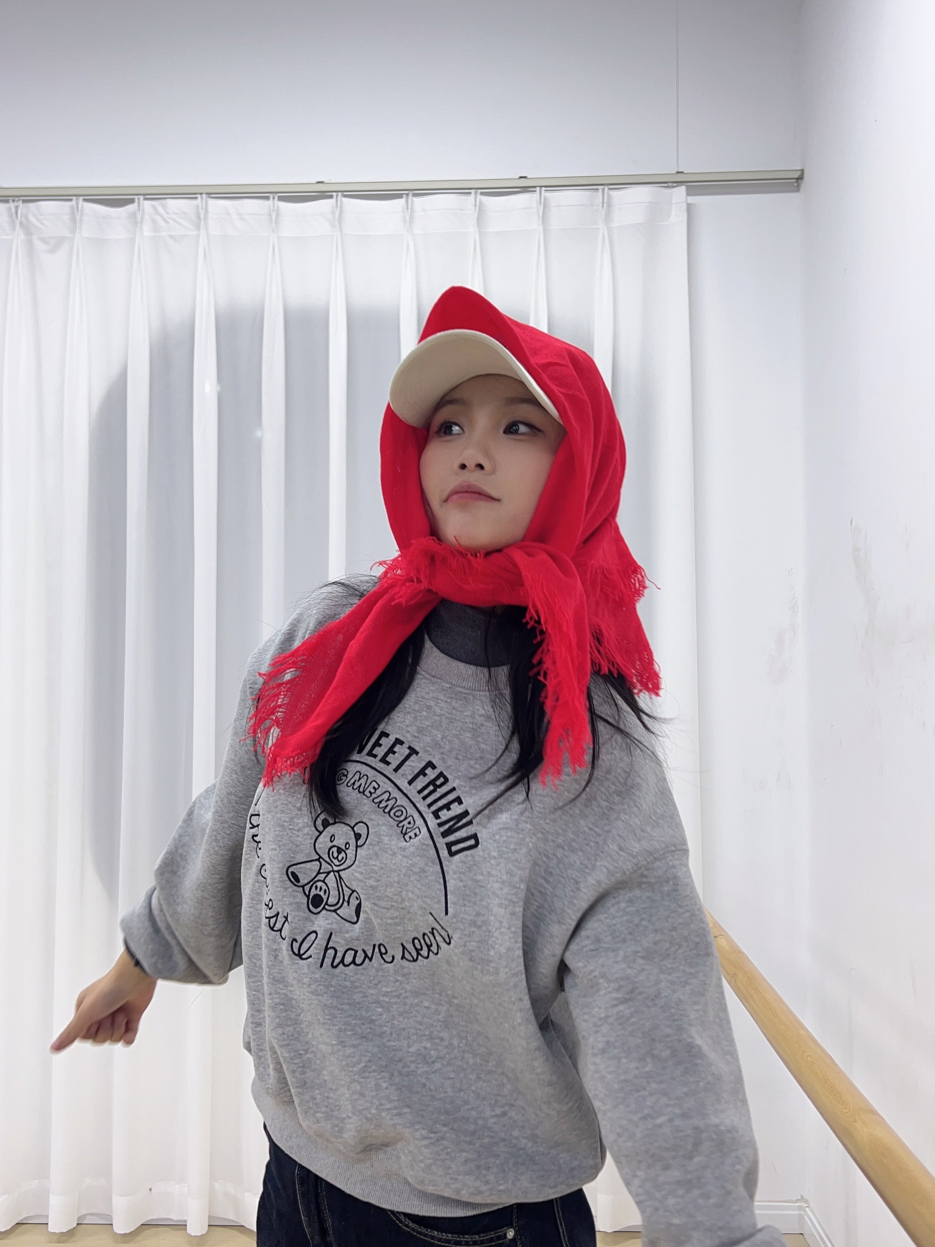 中老年四方红色头巾女包头针织方巾农村老式网红表演保暖奶奶围巾