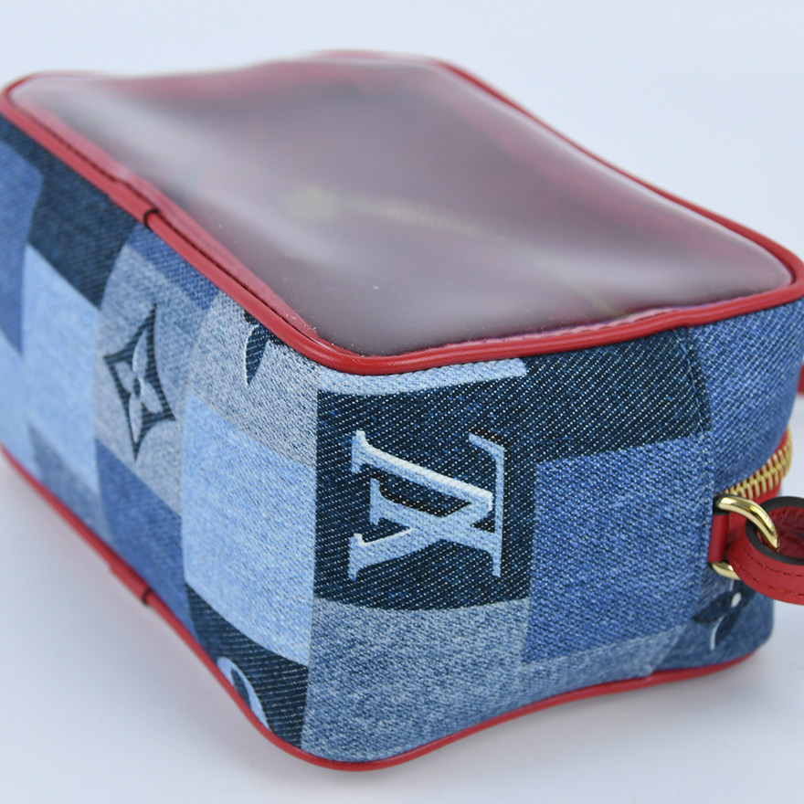 [二手9.8新]lv女单肩包正品pvc透明拼色沙滩包310bt0062