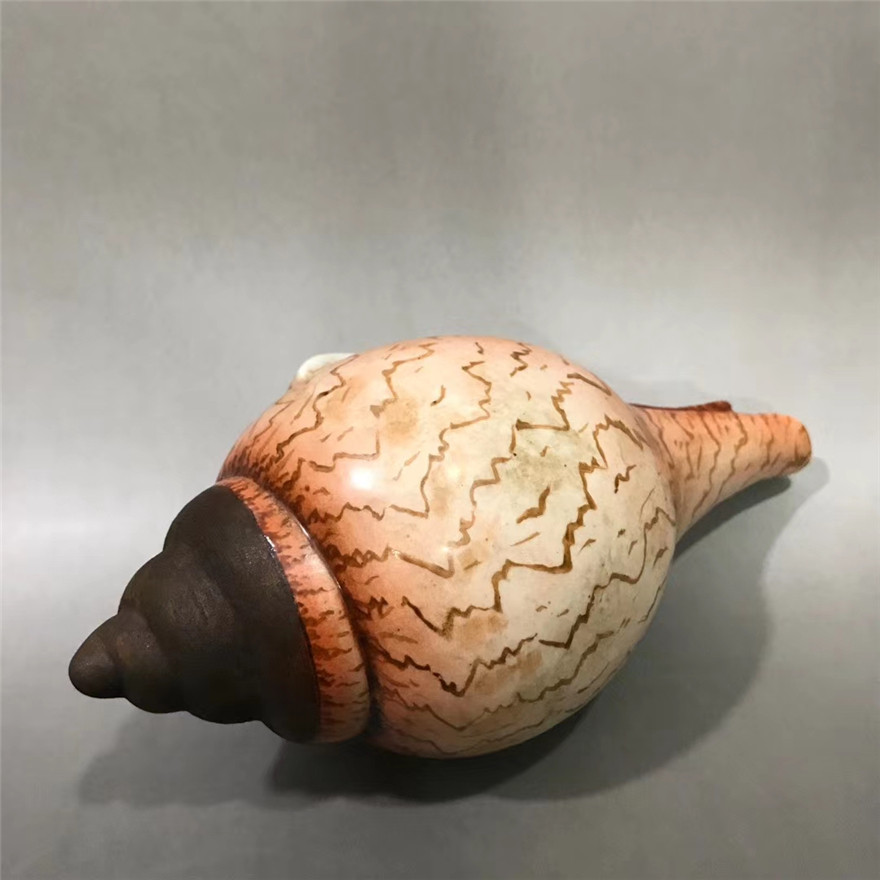 s 海外回流仿生瓷海螺 老物件收藏