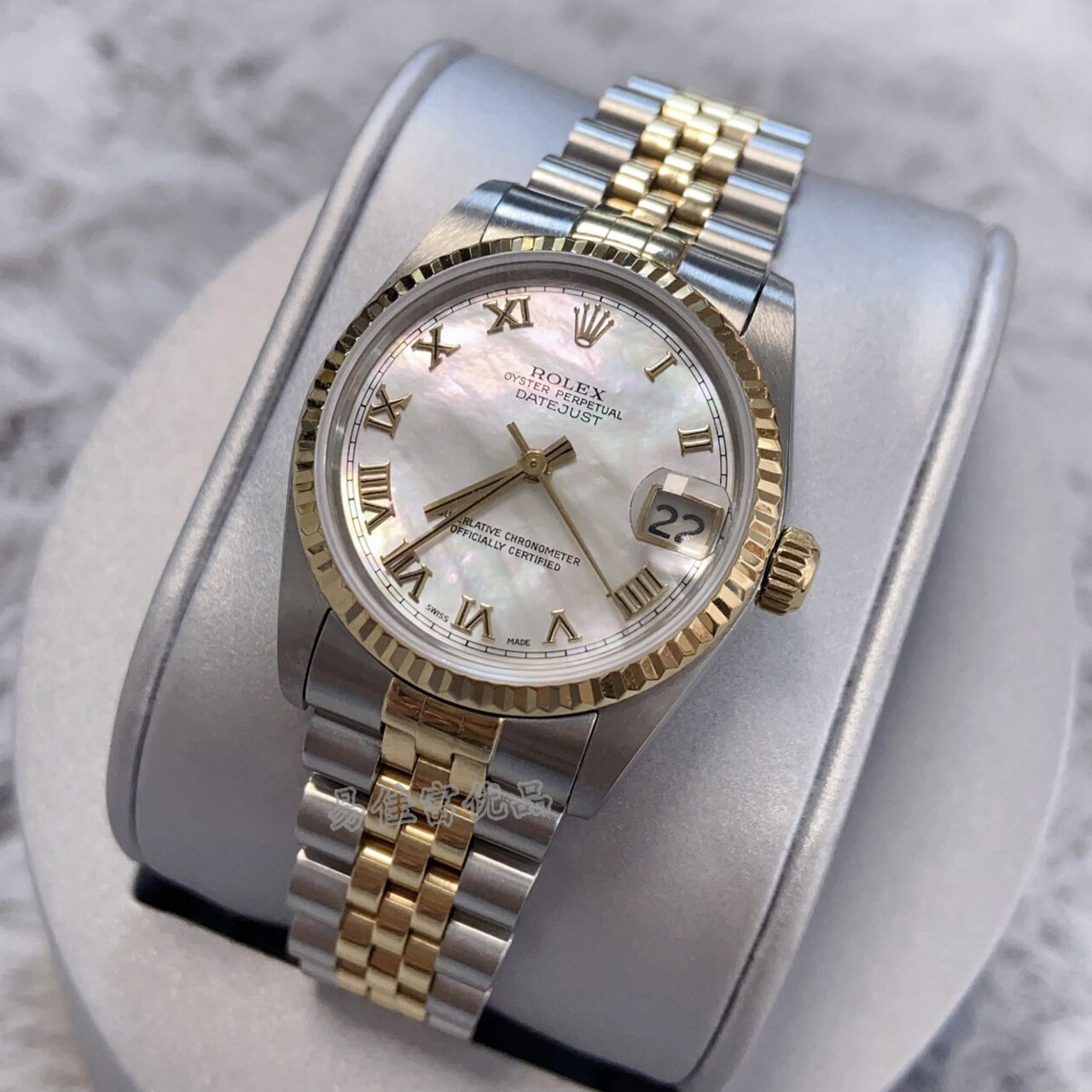 98新劳力士31mm日志型罗马刻度贝母盘自动机械手表女士正品68273
