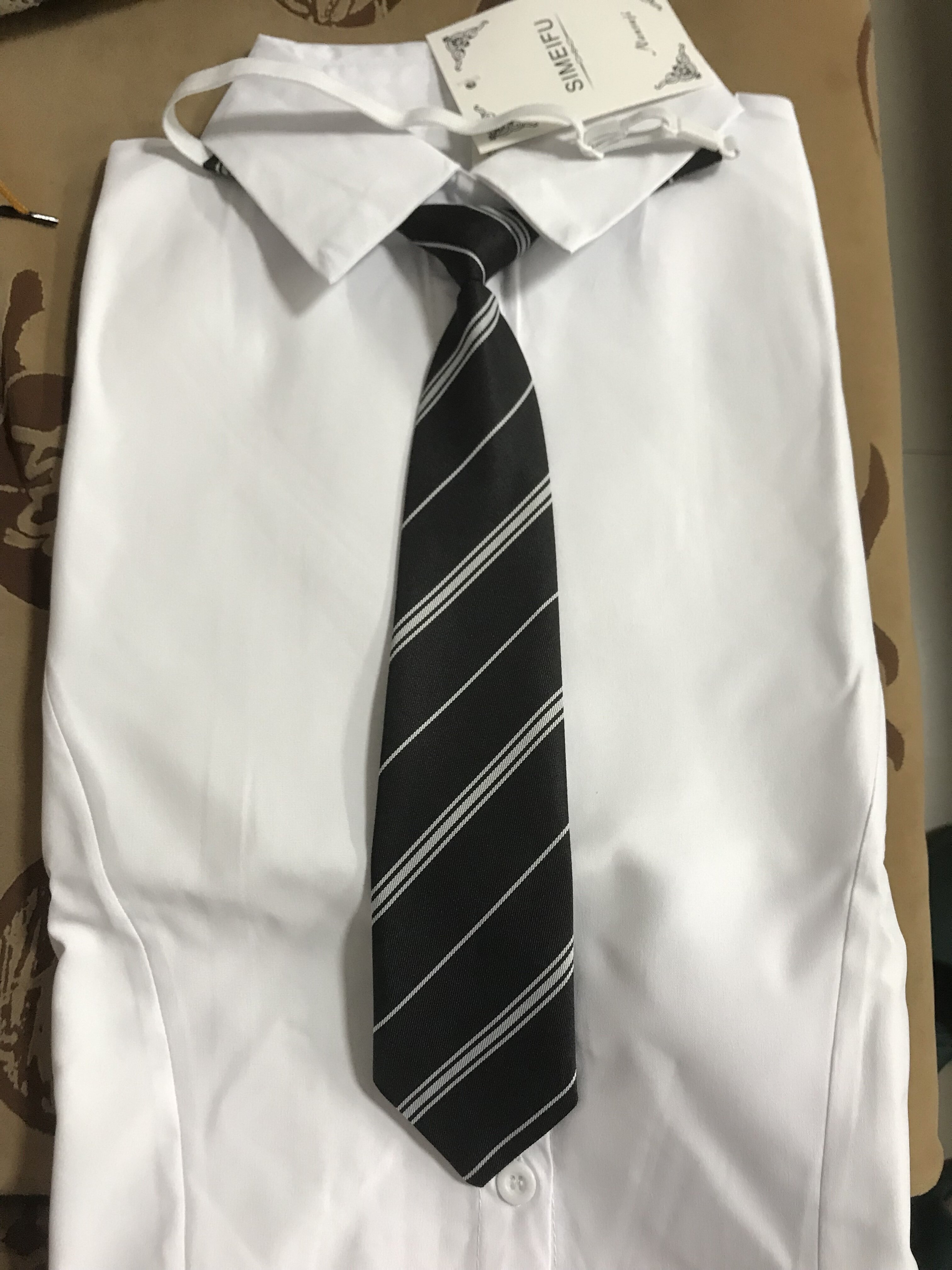 收腰白色衬衫女jk制服纯欲辣妹长袖衬衣绑带修身上衣学院风套装