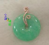 (Xingjia Workshop) Jade Ping Ankan Pendant Personality Customized K Gold Inlay 9226