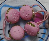 Cartoon head flower rubber band Hamburger (6 types)